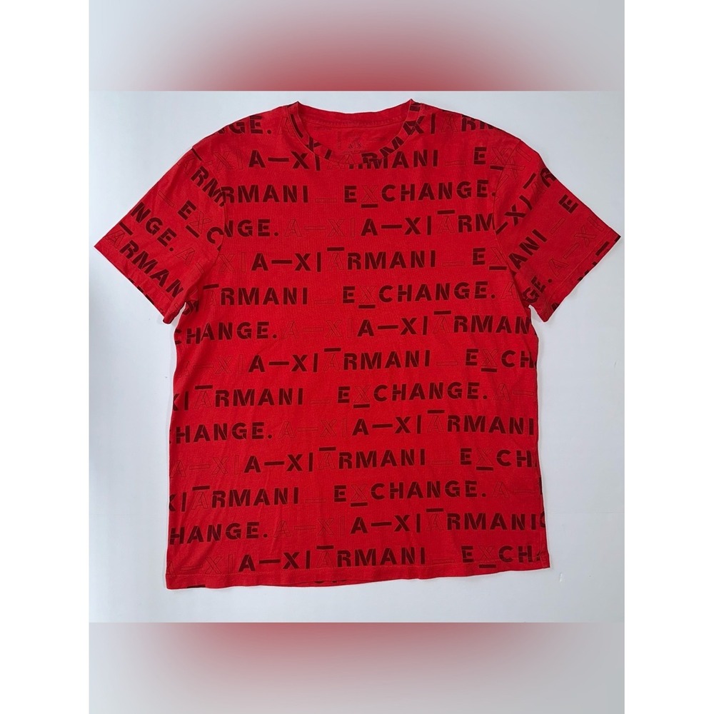 A|X Armani Exchange All Over Logo Print T Shirt